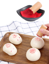 Load image into Gallery viewer, 4pcs Wood Dessert Seal Stamp Set