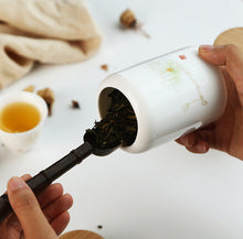 Load image into Gallery viewer, Hand painted ceramic tea jar