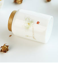 Load image into Gallery viewer, Hand painted ceramic tea jar