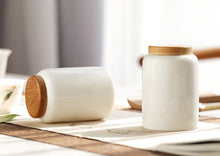 Load image into Gallery viewer, Hand painted ceramic tea jar