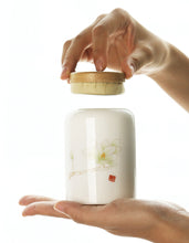 Load image into Gallery viewer, Hand painted ceramic tea jar