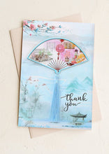 Load image into Gallery viewer, Chinese Style Greeting Cards | Fan with a high quality tassel