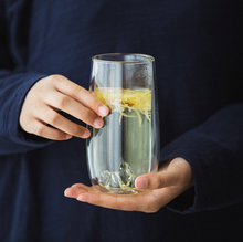 Load image into Gallery viewer, Double Walled hand blown Glass Tea Mugs