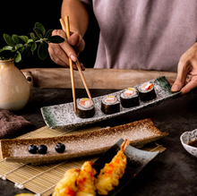 Load image into Gallery viewer, Japanese ceramic sushi plate