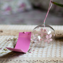 Load image into Gallery viewer, Japanese Style Sakura Glass Wind Chimes