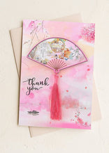 Load image into Gallery viewer, Chinese Style Greeting Cards | Fan with a high quality tassel
