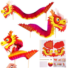 Load image into Gallery viewer, DIY Chinese dragon handmade paper art kids toy
