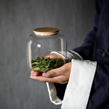 Load image into Gallery viewer, Airtight glass container tea storage jar