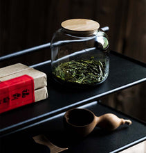 Load image into Gallery viewer, Airtight glass container tea storage jar