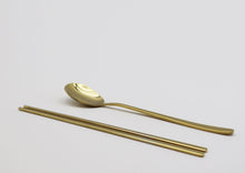 Load image into Gallery viewer, Korean Stainless Steel Spoon and Chopstick set