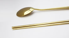 Load image into Gallery viewer, Korean Stainless Steel Spoon and Chopstick set