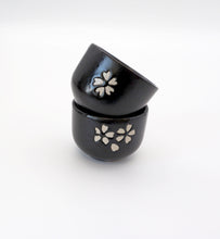 Load image into Gallery viewer, Ceramic Japanese style black Sakura Sake Set