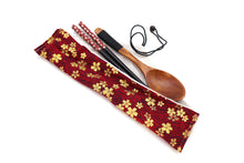 Load image into Gallery viewer, Golden Sakura Japanese Wood Chopsticks Set