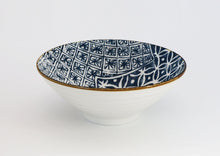 Load image into Gallery viewer, Ceramic Japanese ramen bowl | Traditional Japanese coin Inspired Pattern