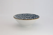 Load image into Gallery viewer, Ceramic Japanese ramen bowl | Traditional Japanese coin Inspired Pattern