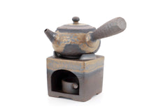 Load image into Gallery viewer, Ceramic Japanese Style Hammer Finish Teapot With Stove Set