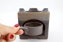 Load image into Gallery viewer, Ceramic Japanese Style Hammer Finish Teapot With Stove Set