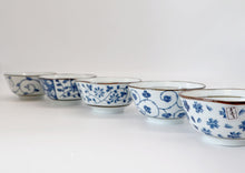 Load image into Gallery viewer, Rice Bowls 5 Piece Set | Blue & white pattern