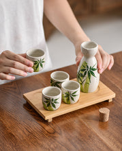 Load image into Gallery viewer, Ceramic Japanese style Sake Set | Bamboo