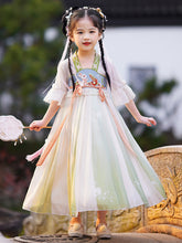 Load image into Gallery viewer, Hanfu-Summer dress for girls with rabbit pattern | Kids Fashion