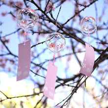 Load image into Gallery viewer, Japanese Style Sakura Glass Wind Chimes