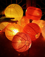 Load image into Gallery viewer, Chinese paper lantern with battery operated LED light