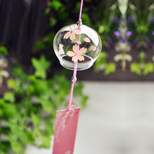 Load image into Gallery viewer, Japanese Style Sakura Glass Wind Chimes