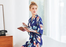 Load image into Gallery viewer, Women Nightgown Kimono Robes | Fan pattern