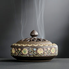 Load image into Gallery viewer, Ceramics lotus pattern incense burner