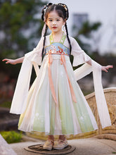 Load image into Gallery viewer, Hanfu-Summer dress for girls with rabbit pattern | Kids Fashion