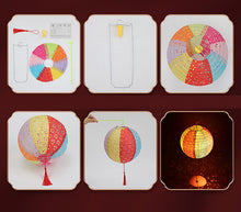 Load image into Gallery viewer, Chinese paper lantern with battery operated LED light