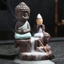 Load image into Gallery viewer, Zen backflow incense burner(blue/green)