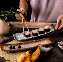 Load image into Gallery viewer, Japanese ceramic sushi plate