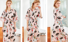 Load image into Gallery viewer, Women Nightgown Kimono Robes | Fan pattern