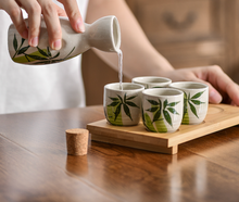 Load image into Gallery viewer, Ceramic Japanese style Sake Set | Bamboo