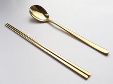 Load image into Gallery viewer, Korean Stainless Steel Spoon and Chopstick set