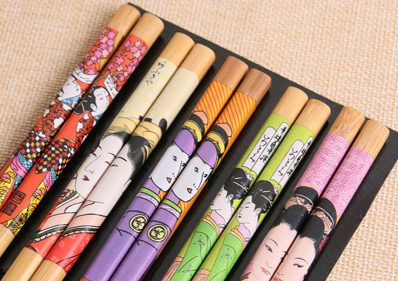Japanese geisha chopsticks set