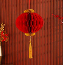 Load image into Gallery viewer, Chinese Red Lantern Red Honeycomb Hard Paper Spring Festival Chinese New Year
