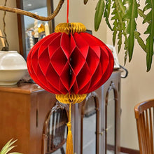 Load image into Gallery viewer, Chinese Red Lantern Red Honeycomb Hard Paper Spring Festival Chinese New Year
