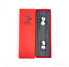 Load image into Gallery viewer, Panda chopsticks + chopstick holder set
