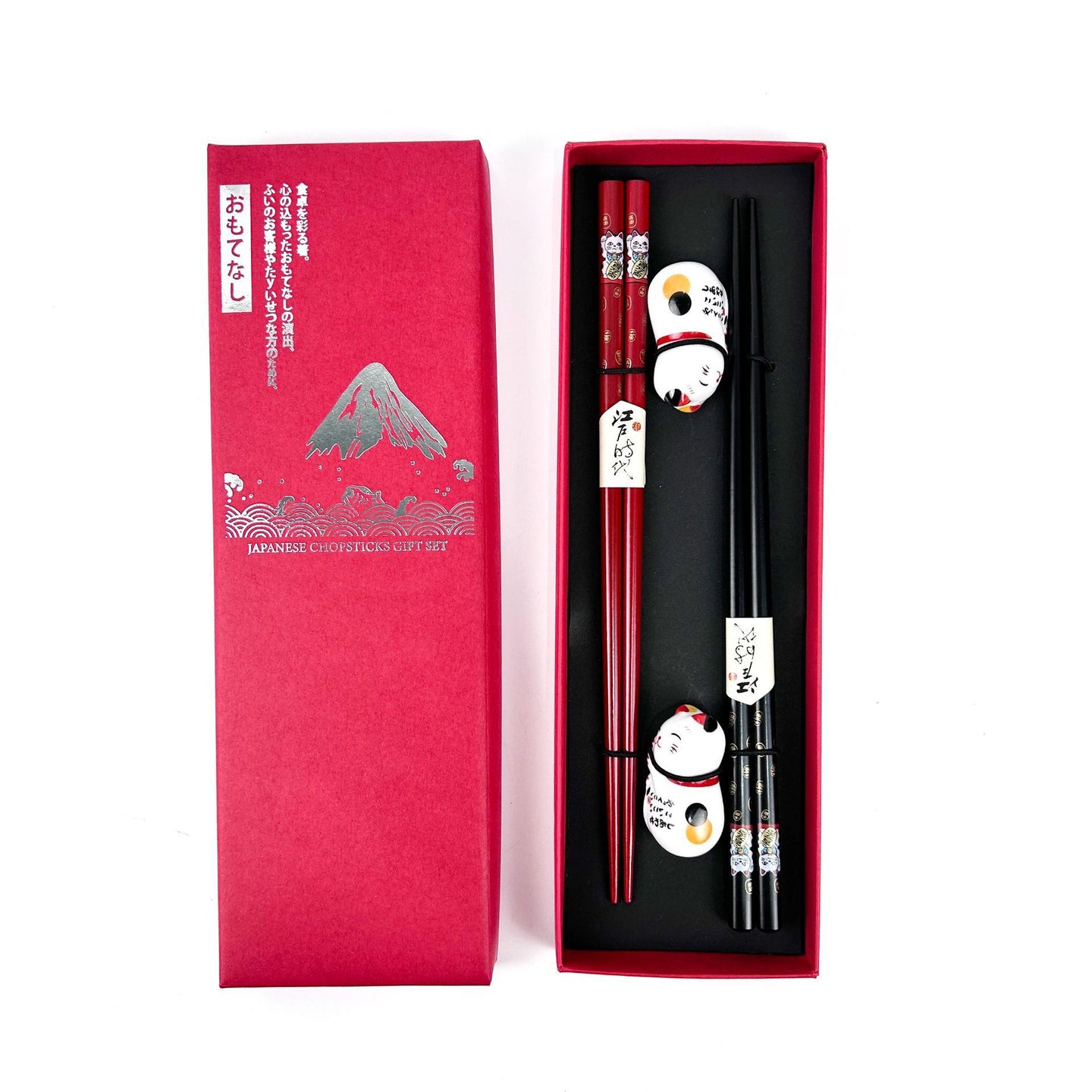 Maneki-neko | Panda chopsticks and chopstick holders set