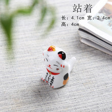 Load image into Gallery viewer, Chopstick holder / a lucky decoration in various patterns cat, panda, sakura, fish, etc.

