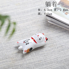 Load image into Gallery viewer, Chopstick holder / a lucky decoration in various patterns cat, panda, sakura, fish, etc.
