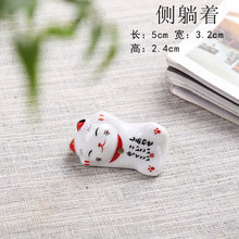 Load image into Gallery viewer, Chopstick holder / a lucky decoration in various patterns cat, panda, sakura, fish, etc.
