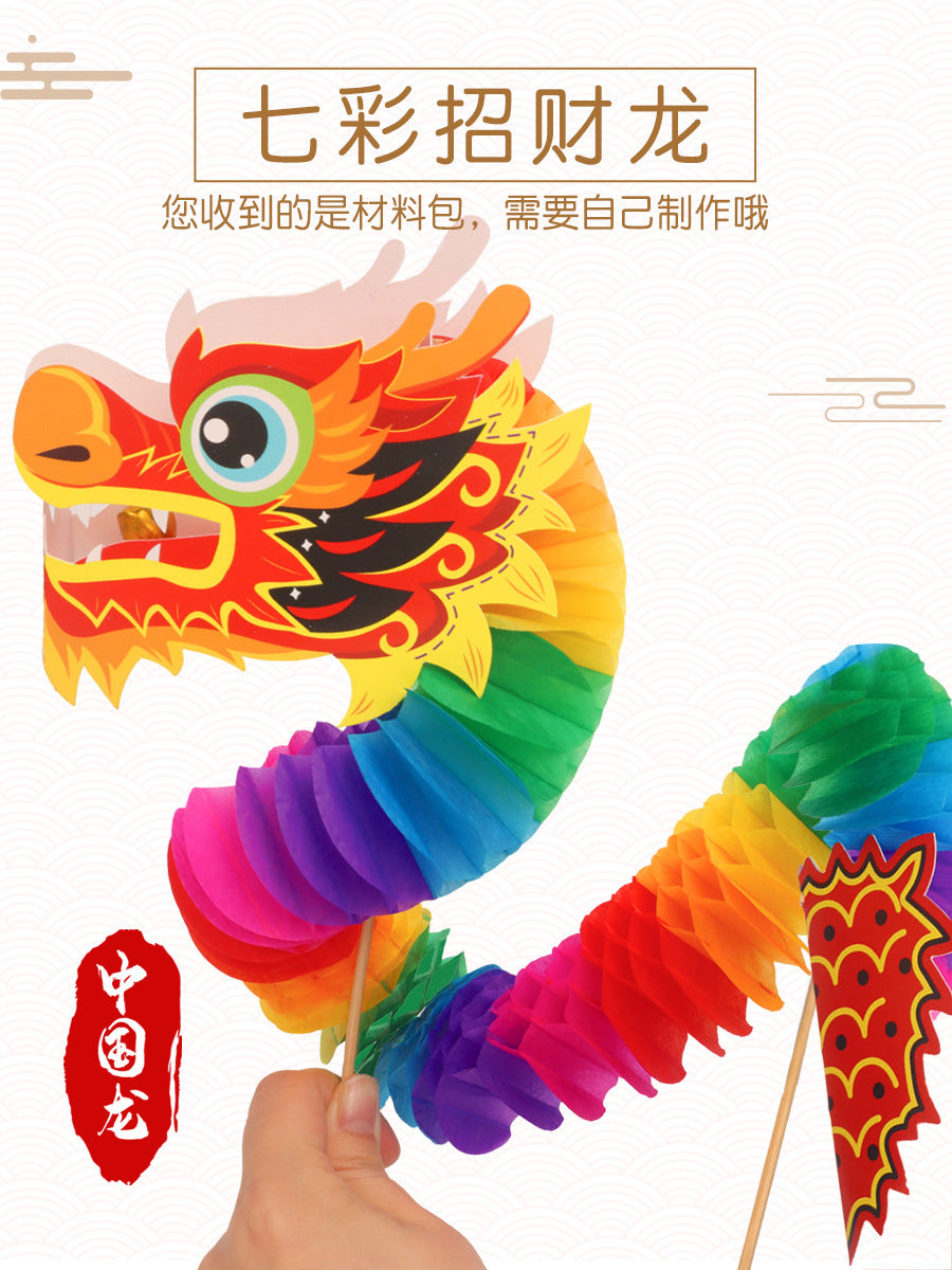SAFIGLE 6sets Handmade Paper Dragon Crafts for Kids Toys Chinese Dragon  Making Material Kids Manual Dragon Kids DIY Craft Chinese Dragon Accessory