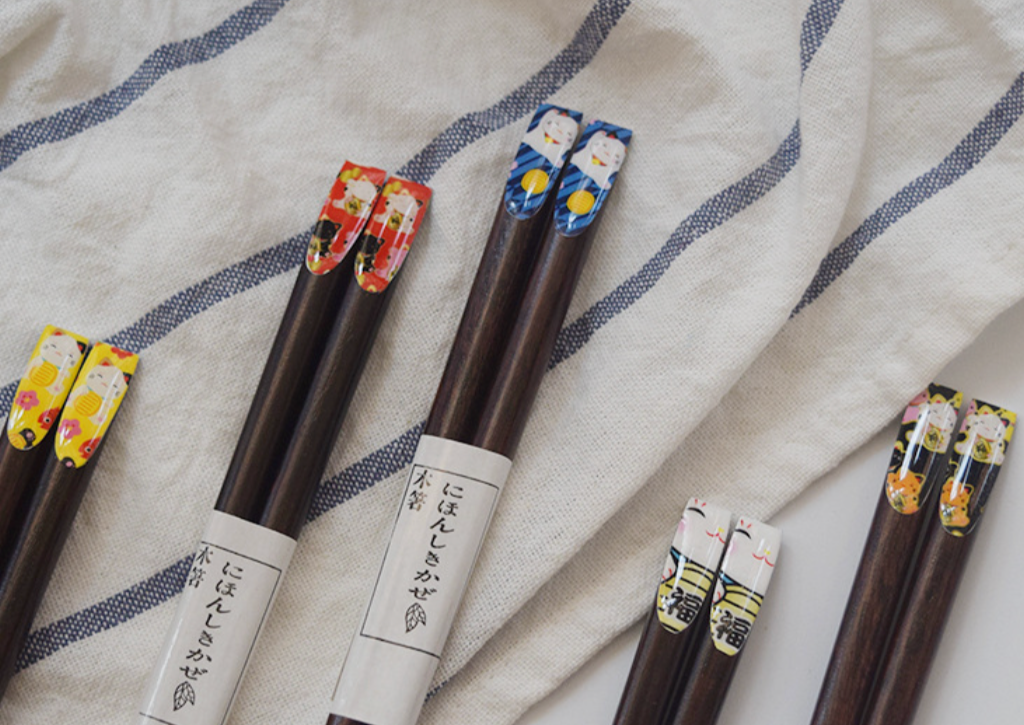 Maneki-neko chopsticks set
