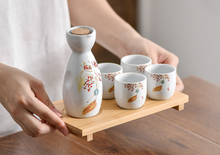 Load image into Gallery viewer, Ceramic Japanese style Sake Set | Wind chimes
