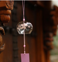 Load image into Gallery viewer, Japanese Style Sakura Glass Wind Chimes
