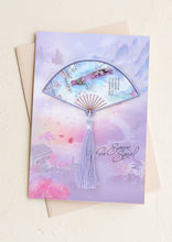 Load image into Gallery viewer, Chinese Style Greeting Cards | Fan with a high quality tassel
