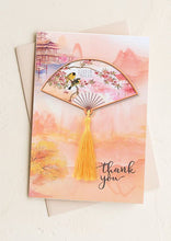 Load image into Gallery viewer, Chinese Style Greeting Cards | Fan with a high quality tassel
